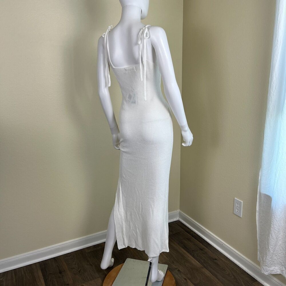 L*Space Women's Size S Cream Kihei Knit Maxi Dress NEW Cover Up Pullover Resort - Picture 11 of 15